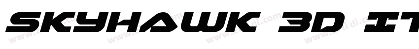 Skyhawk 3D Italic字体转换